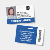 Wichtiges Mitarbeiter-ID-Foto, Bar-Code, Logo, Pro Ausweis (Vorder- & Rückseite)