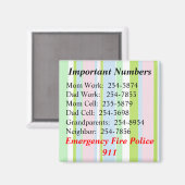 Wichtiges Numbers-Magnet Magnet (Vorderseite/Rückseite)