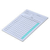 Wichtiges SpEd-Tool: Leeres Datenblatt (Tests) Notizblock (angewinkelt)