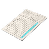 Wichtiges SpEd-Tool: Leeres Datenblatt (Tests) Notizblock (angewinkelt)