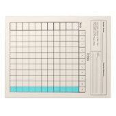 Wichtiges SpEd-Tool: Leeres Datenblatt (Tests) Notizblock (Vorderseite)