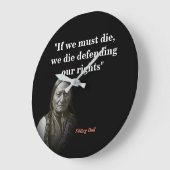 Wichtiges Zitat zur Verteidigung unserer Rechte Große Wanduhr (Winkel)