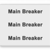 Wichtigste Kennzeichnungszeit 3 Aufkleber (Vorderseite)