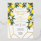 Wichtigste Squeeeeze Lemons Italienische Engagemen Folieneinladung (Vorderseite)