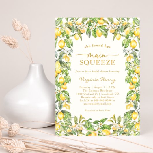 Wichtigste Zitronen Einladung