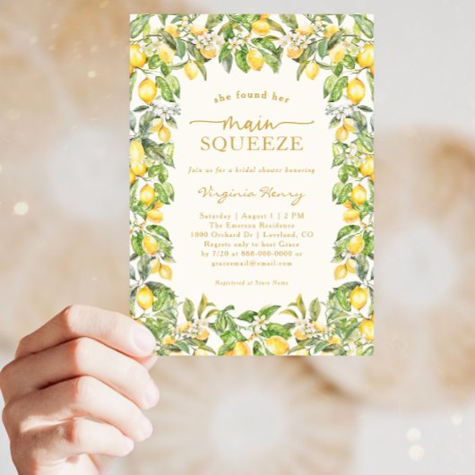 Wichtigste Zitronen Einladung
