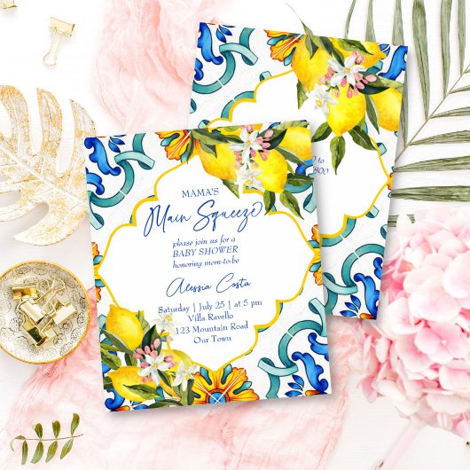 Wichtigste Zitronen für Babydusche