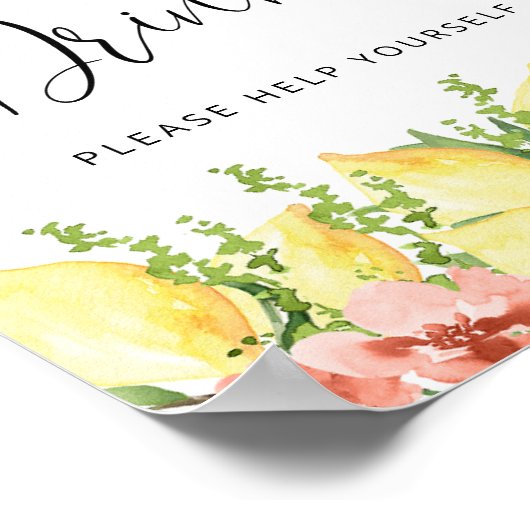 Wichtigste Zitronengetränke Schildkröte Poster (Ecke)