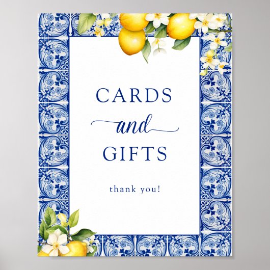 Wichtigste Zitronenkarten und Geschenke Poster (Vorne)