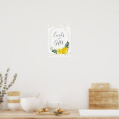 Wichtigste Zitronenkarten und Geschenkposter Poster (Küche)