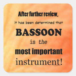 Wichtigster Instrumentenquadrat-Aufkleber für Bass Quadratischer Aufkleber