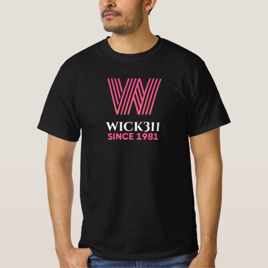 Wick311, Retro in Rosa T-Shirt (Vorderseite)