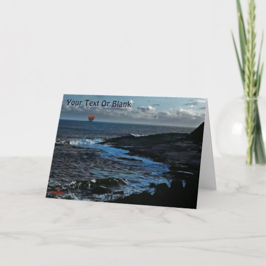 Wick Bay Wikinger-Langschiff Dankeskarte (Vorderseite)