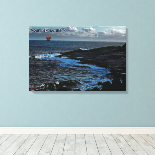 Wick Bay Wikinger-Langschiff Leinwanddruck (Insitu (Holzboden))