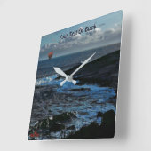 Wick Bay Wikinger-Langschiff Quadratische Wanduhr (Winkel)