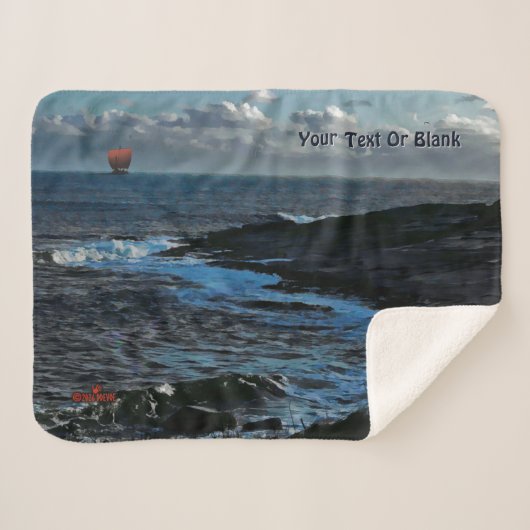 Wick Bay Wikinger-Langschiff Sherpadecke (Vorderseite (Horizontal))