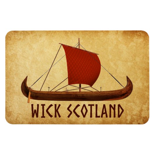 Wick Scotland Wikingerschiff Magnet (Horizontal)