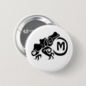 Wick Tribal Frog Monogram Button (Vorne & Hinten)