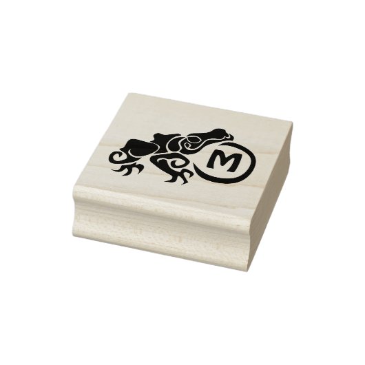 Wick Tribal Frog Monogram Gummistempel (Stempel)