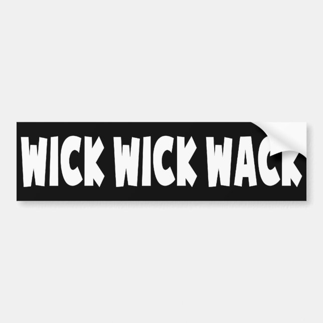 Wick Wack Autoaufkleber (Vorne)
