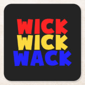 Wick Wack Rechteckiger Pappuntersetzer (Vorderseite)