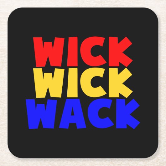 Wick Wack Rechteckiger Pappuntersetzer (Vorderseite)