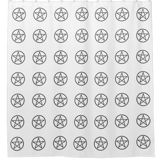 Wickanisches Pentagramm (Pentagram) Duschvorhang (Vorderseite)
