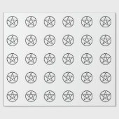 Wickanisches Pentagramm (Pentagram) Geschenkpapier (Flach)