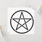 Wickanisches Pentagramm (Pentagram) Karte (Vorderseite/Rückseite Beispiel)
