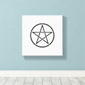 Wickanisches Pentagramm (Pentagram) Leinwanddruck (Insitu (Holzboden))
