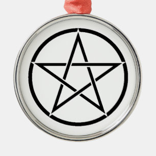 Wickanisches Pentagramm (Pentagram) Ornament Aus Metall