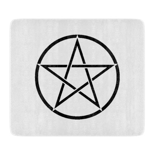 Wickanisches Pentagramm (Pentagram) Schneidebrett (Vorderseite)
