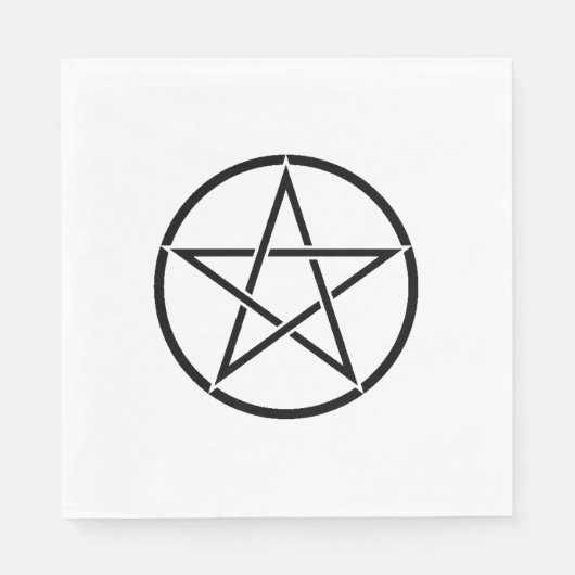 Wickanisches Pentagramm (Pentagram) Serviette (Vorderseite)