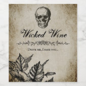 Wicked Affäre Halloween-Party Weinetikett (Einzelnes Label)