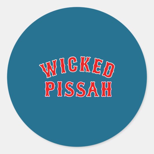 Wicked Ah Er Boston New England Southie _1 Runder Aufkleber (Vorderseite)