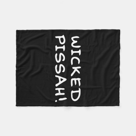 Wicked Ah! Funny Awesome Er New England Fleecedecke (Vorderseite (Horizontal))