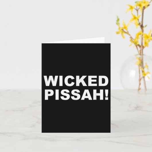 Wicked Ah! Funny Awesome Er New England Karte (Gelbe Blume)