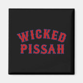 Wicked Ah Funny Er Boston New England Southie Gift Magnet (Vorne)