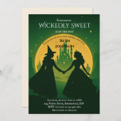 Wicked Baby Shower Invitation | Elphaba & Glinda Einladung (Vorne/Hinten)