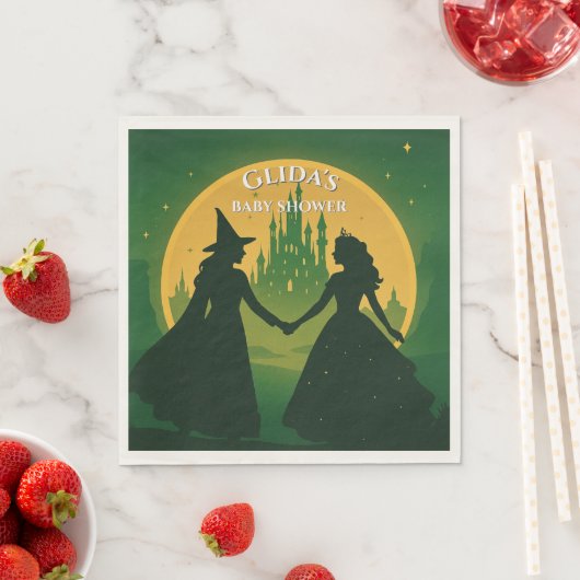 Wicked Baby Shower Napkins- Elphaba & Glinda Party Serviette (Beispiel)