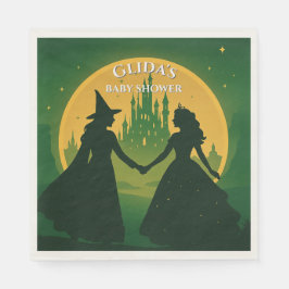 Wicked Baby Shower Napkins- Elphaba & Glinda Party Serviette