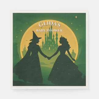 Wicked Baby Shower Napkins- Elphaba & Glinda Party Serviette
