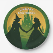 Wicked Baby Shower Plates | Glinda & Elphaba Party Pappteller (Vorderseite)