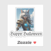 Wicked Blue Mit Augen Cat Aufkleber (Blatt)