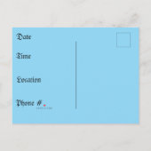 Wicked Blue Mit Augen Cat Einladungspostkarte (Rückseite)