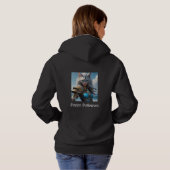 Wicked Blue Mit Augen Cat Hoodie (Schwarz voll)