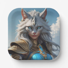 Wicked Blue Mit Augen Cat Pappteller