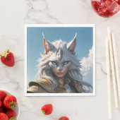 Wicked Blue Mit Augen Cat Serviette (Beispiel)