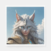 Wicked Blue Mit Augen Cat Serviette (Vorderseite)