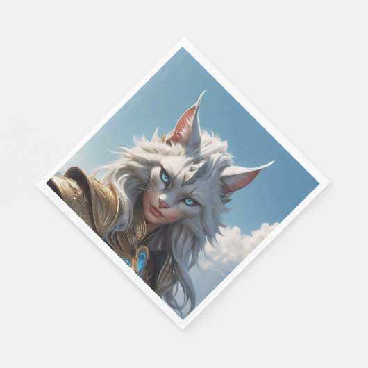 Wicked Blue Mit Augen Cat Serviette (Ecke)